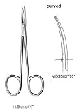 Fine Scissors, Iris Scissors - Curved Bl/Bl, 4 1/2 inch , 11 cm - 1 ea