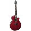 Jasmine ES450C NEX Cutaway Acoustic-Electric Guitar with Free Hardshell Case - Red Quilt