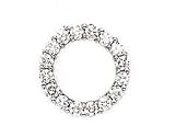 14k White Gold & Diamond Circle Pendant (1.00ctw)