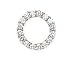 14k White Gold & Diamond Circle Pendant (1.00ctw)