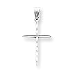 14k White Gold Cross Pendant