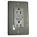 Led Ground Fault Circuit Interrupter (Gfci) Receptacles 15A 125V Gfci Duplex Recept I...