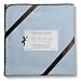 Ultimate Receiving Blanket - Solid Pastel Blue with Brown Trim