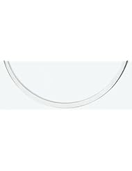 5mm Flat White Gold Omega Necklace 18"