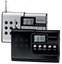 SilverCrest SR-1400 Kompakt Scanradio mit abnehmbare Radioeinheit für mobile Verwendung inkl. Ohrhörern in Silber oder Schwarz