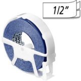 Glossy Finish Self Adhesive Labeling Tape for Embossers, 1/2" x 144" Roll, Blue (DYM15806)