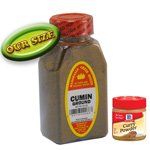 CUMIN GROUND FRESHLY PACKED IN LARGE JARS, comino, spices, herbs, seasonings