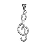 1001 Bijoux - Pendentif cl� de sol argent