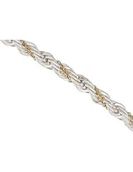4.75 mm Rope Chain Sterling Silver & 14K Yellow 7 Inch Ch170