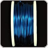 Rhinestone Biz Colored Copper Wire with Silver Plated Base 20 Gauge 6 Yard - Peacock Blue - 1 Each