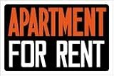 P-T TEMPLET Plastic Fluorescent Red Apartment For Rent Signs