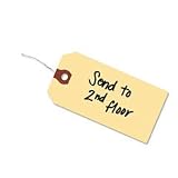 Number 8 Shipping Tags, Wired, 6-1/4x3-1/8, Manila, 1000/Box AVE12608