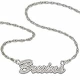 Boston Bruins Bruins Sterling Silver Script Necklace