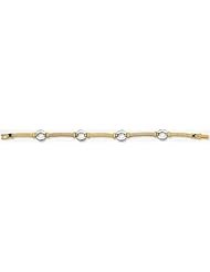 14k Imported Two Tone Bracelet 7"