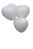 15 inches WHITE Heart Balloons pack of 10