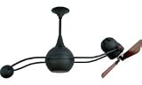 Matthews Fan Brisa 2000 Rotational Ceiling Fan, Black w/ Mahogany Blades