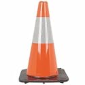 Orange Traffic Cone w/ 6" 3M Reflective Collar 18"