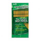 Dixon Ticonderoga 13872 Dixon Ticonderoga Woodcase Pencil, HB #2, Yellow Barrel, 96/Pack