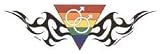 Rainbow Tribal Yin Male - Sticker / Decal
