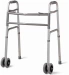 Deluxe Bariatric Walker - 2 Button - 500 Lb. Cap - Ex Wide