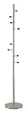 Adesso WK2033-22 Octave Coat Rack, Satin Steel Finish