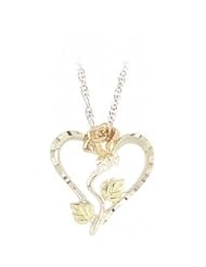 Black Hills Gold Necklace - Heart - Rose