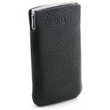 Sena Cases UltraSlim Pouch - Pouch for smartphone - leather - black - Samsung SGH-i617 (BlackJack II)
