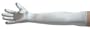 23" Adult Satin Opera Dress Gloves- Silver