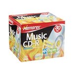 MEMOREX CD-R MEDIA 40X 700MB 80MIN SLIM JEWEL CASE 30-PK (Retail)