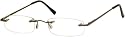 Sunoptic OR43A Gunmetal Reading Glasses - Strength +2.50 Incl. Slip
 Case