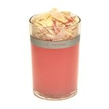 Red Flower Japanese Peony Petal Topped Candle