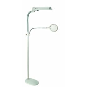 OttLite W9437T Easy View Craft Floor Lamp in Dove Grey