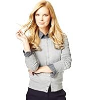 Bobble Button Plain Cardigan
