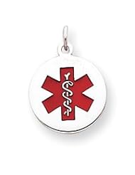 Sterling Silver Medical Jewelry Pendant