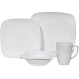  : Corelle Square 16-Piece Dinnerware Set, Service for 4, Pure White
