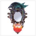MYSTICAL DRAGON WALL CANDLEHOLDER CANDLE HOLDER MIRROR