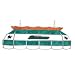 NHL San Jose Sharks Stained Glass 40 inch Lighting Fixture