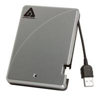 Apricorn Aegis 500 GB USB 2.0 Portable External Hard Drive with Integrated Cable A25-USB-500 (Grey)