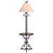 Iron Scroll Wooden Tray Floor Lamp