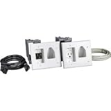 Datacomm 50-3323-WH-KIT Flat Panel TV Cable Organizer Kit with Power Solution