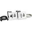 Datacomm 50-3323-WH-KIT Flat Panel TV Cable Organizer Kit with Power Solution (White)