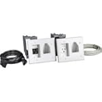 Datacomm 50-3323-WH-KIT Flat Panel TV Cable Organizer Kit with Power Solution - White