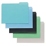 Smead 10243 Smead Interior Recycled File Folders, 1/3 Cut, Top Tab, Letter, Black, 100/Box