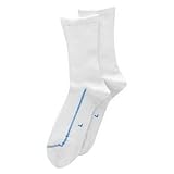 Feetures Men's Ultra Light Crew Socks, Large (Men's 9-12 / Women's 10-13), White : image
