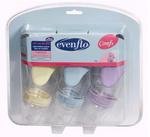 Comfi Angled Nursers - 6oz. 3pk. - Purple / Green / Pink