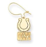 14K Indianapolis Colts Horseshoe Colts Kidney Earrings
