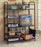 Black Tubing Entertainment Center