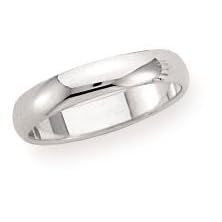 10k White Gold 4mm Traditional Men's Wedding Band