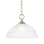Thomas Lighting SL8234-68 Tahoe - One Light Pendant, Burnished Bronze Finish with Alabaster Glass