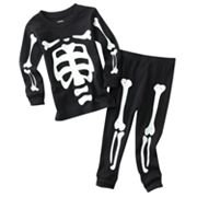 Carter's Black Boys Skeleton Pajama Set (2T)